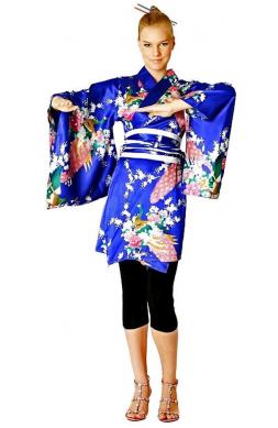 Short Sapphire Kimono