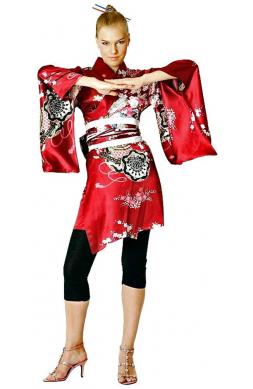 Deep Red Kimono