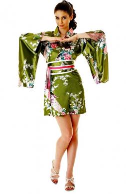 Short Green Kimono