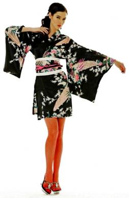 Black Peacock Kimono