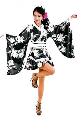 Sleek Black Kimono