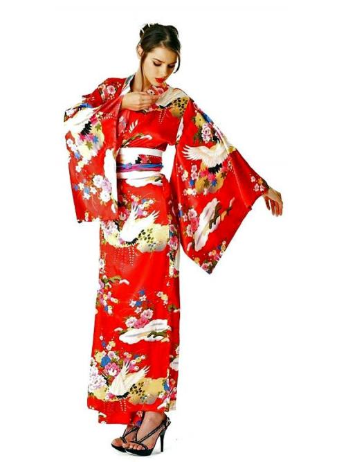 Red Geisha Kimono One Size
