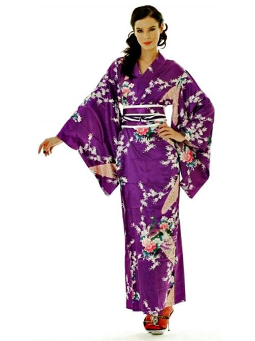 Elegant Purple Yukata One Size