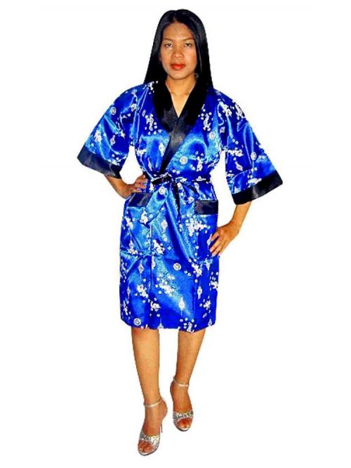 Indigo Blue Kimono Robe L