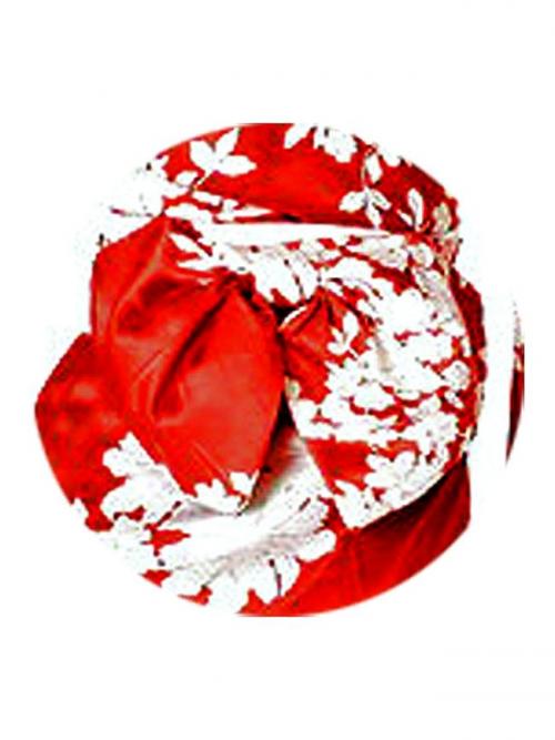 Red and White Kimono Bow One Size