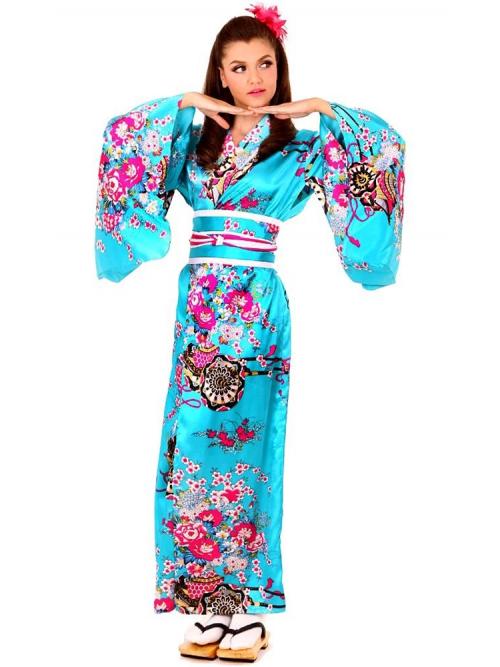 Blue Kimono Dress One Size