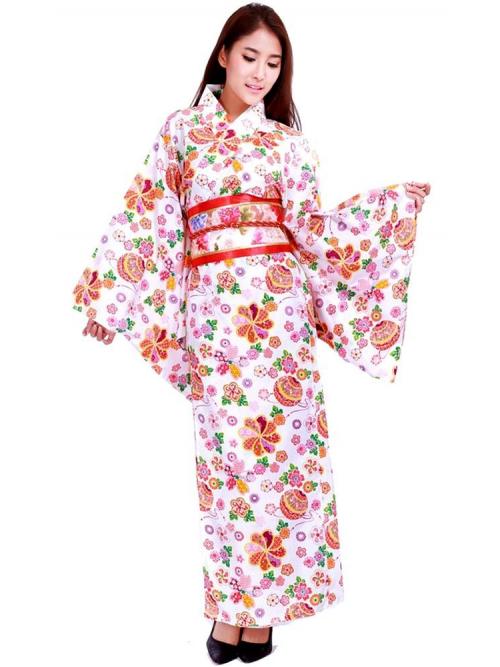 Oriental Print Kimono One Size