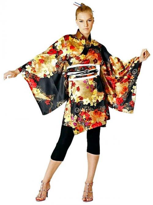 Short Kimono Dress One Size