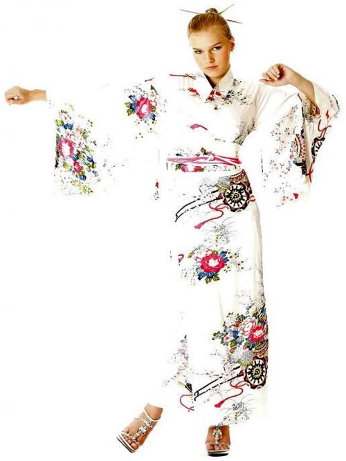White Geisha Kimono One Size