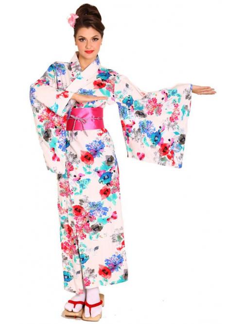 White Cotton Kimono One Size