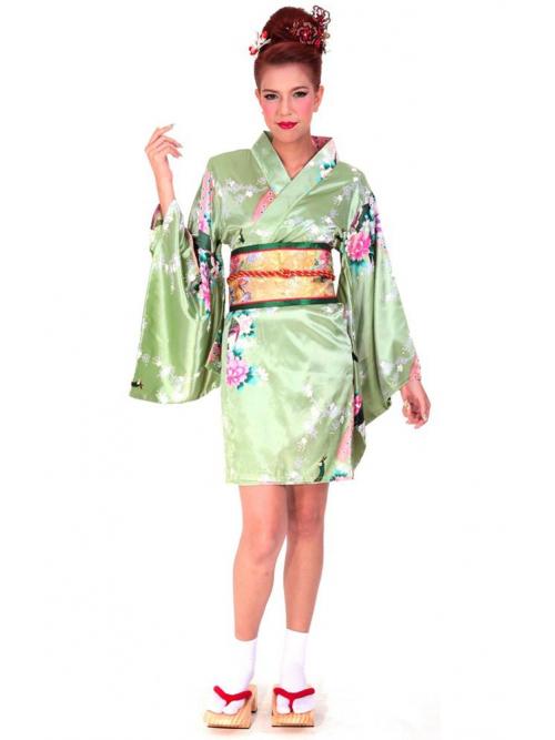 Short Honeydew Kimono One Size