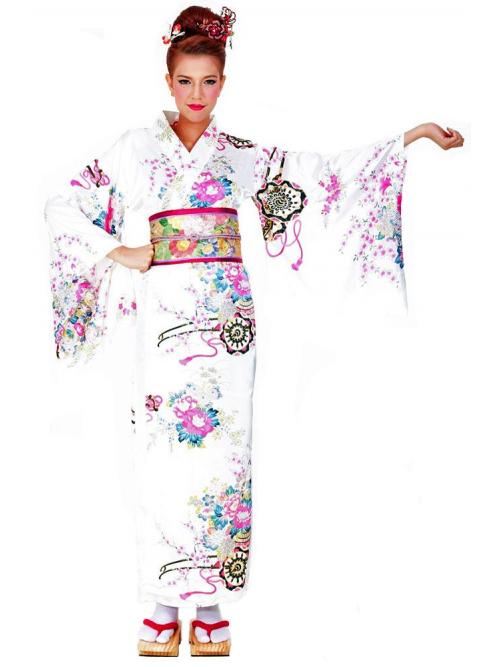White Floral Kimono One Size