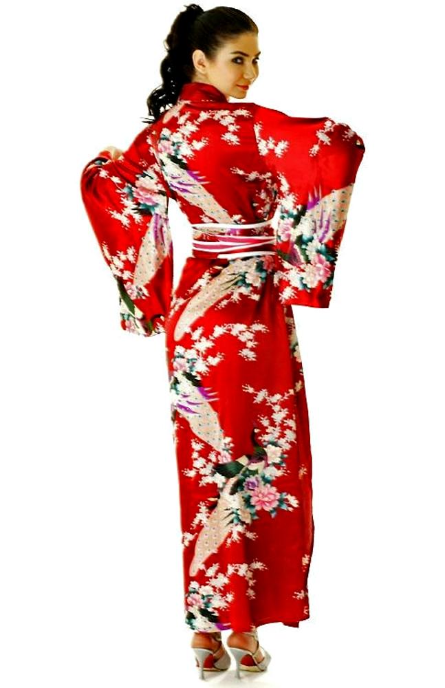 Elegant Red Kimono - Long Kimono - Kimono Online
