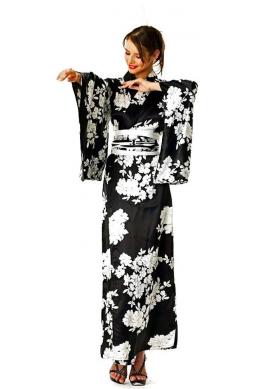 Black And White Kimono