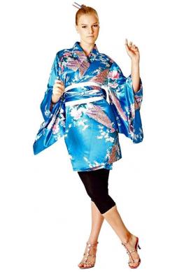 Deep Sky Blue Kimono