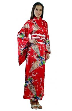 Red Peacock Kimono