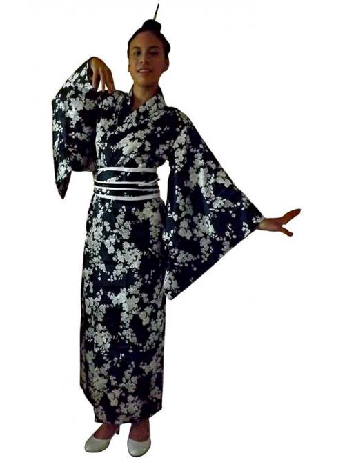 Black Floral Kimono One Size