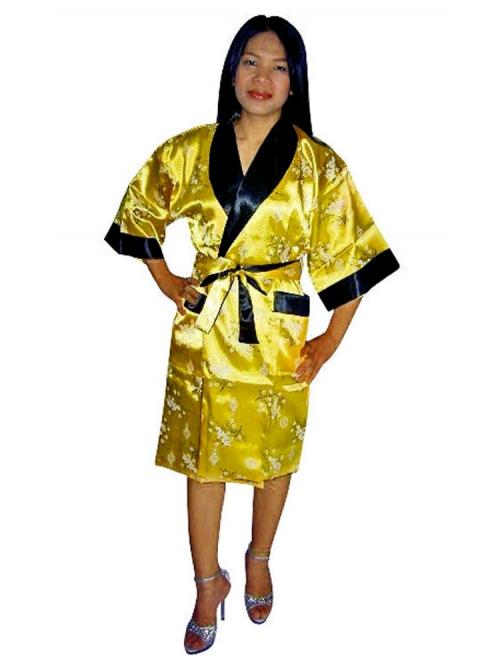 Yellow Kimono Robe L
