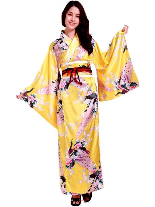 Elegant Kimono Dress One Size