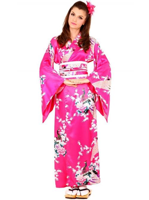 Pink Kimono Dress - Long Kimono - Kimono Online