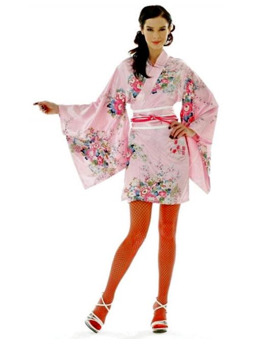 Short Pink Kimono One Size