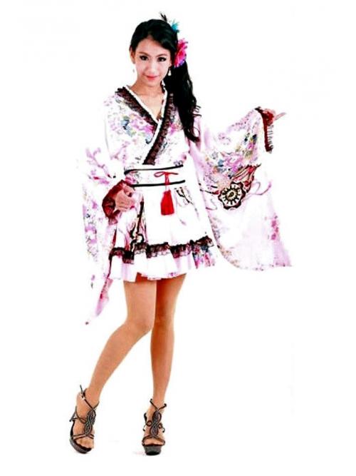 Sweet Pink Japanese Kimono One Size