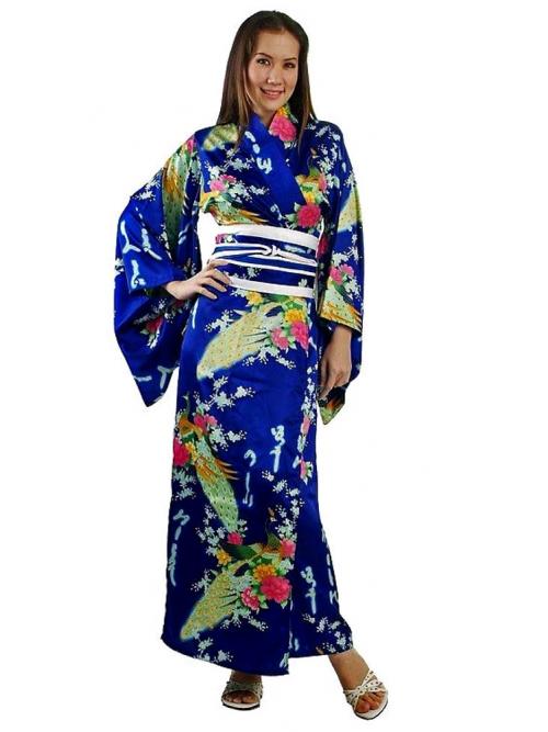 Sexy Blue Kimono - Long Kimono - Kimono Online