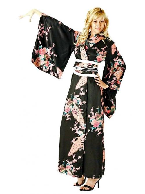 Sexy Black Kimono One Size