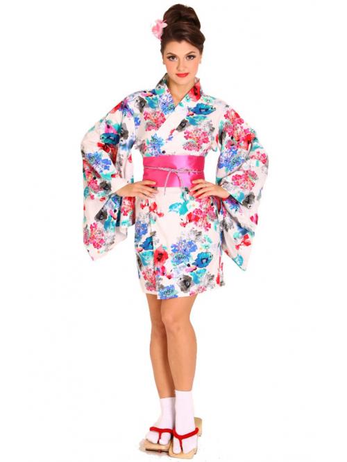 Short White Kimono One Size