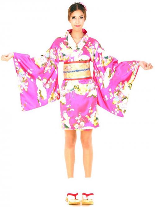 Hot Pink Mini Kimono