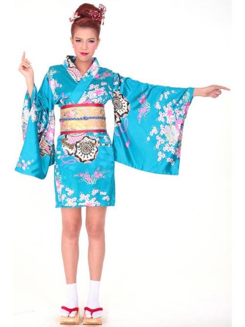 Sleek Turquoise Kimono One Size