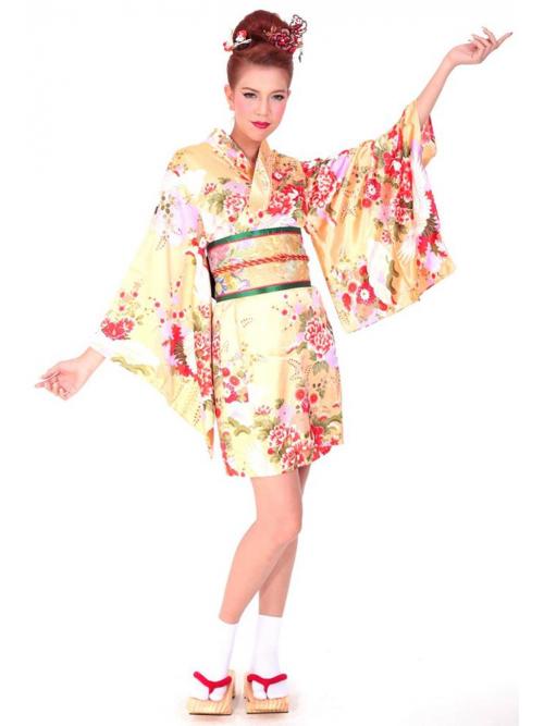 Yellow Kimono Top One Size